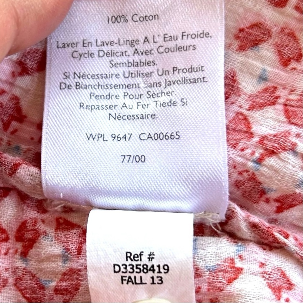 4/$20 Eddie Bauer Women’s Abstract Geometric Print Cotton Blouse Medium - Picture 5 of 5